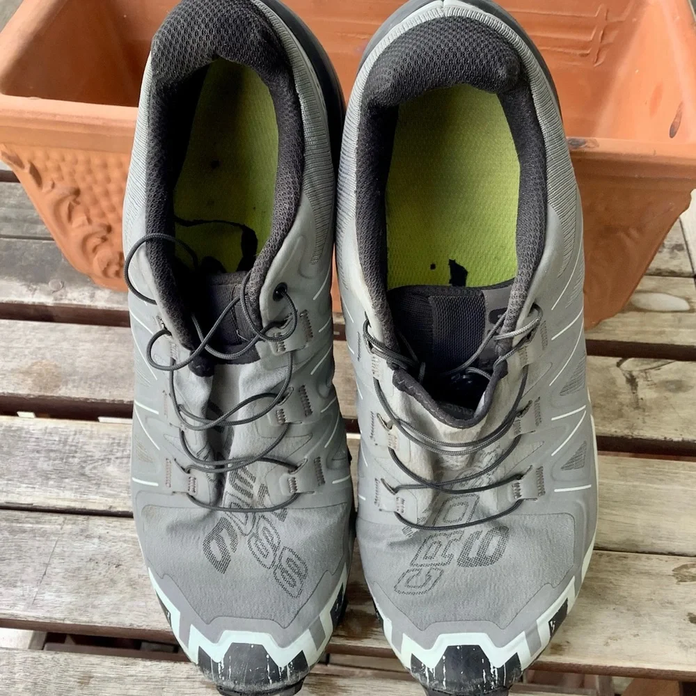 Salomon Speedcross 6 Men's Black and Gray Hiking Athletic Shoes Sz 9.5 - Picture 4 of 6